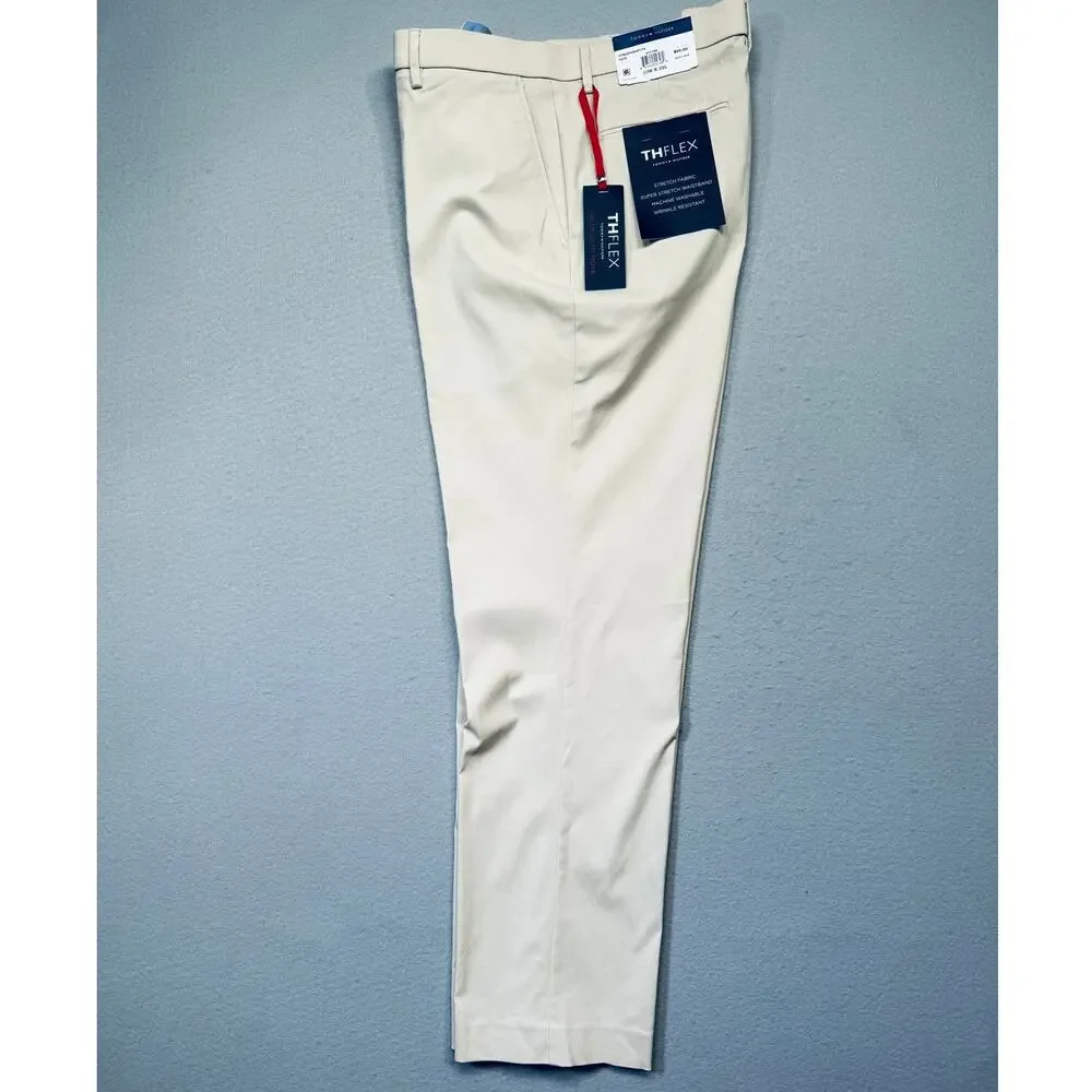 Tommy Hilfiger Men's Modern-Fit Solid Dress Pants - Butter 40x32 $95
